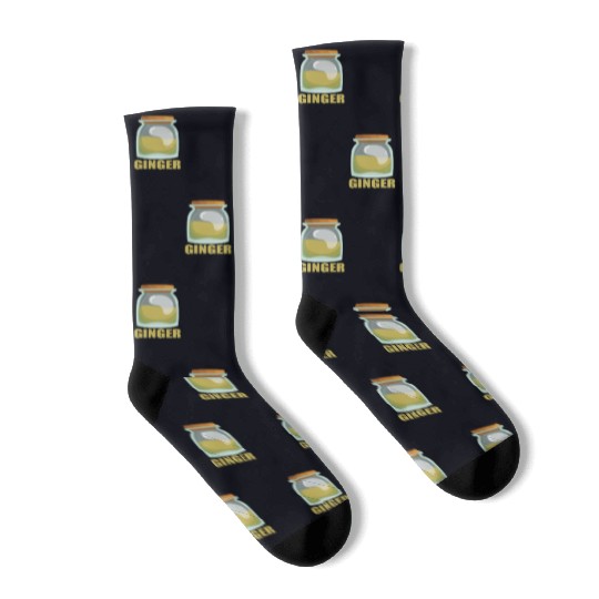 Ginger Spice Flavor Food Cooking Socks