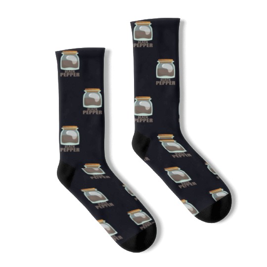 Black Pepper Spice Flavor Food Cooking Socks