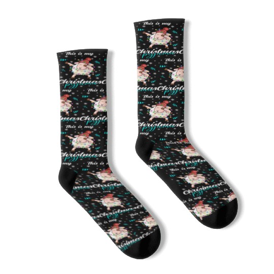 Winter Christmas Pyjama Sheep Socks