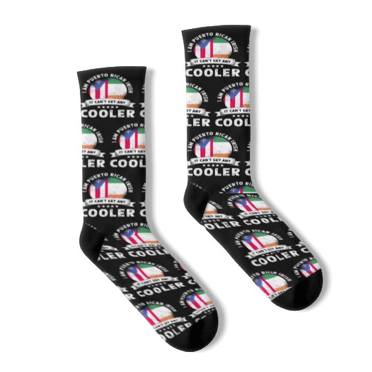 Puerto Rico Flag Ireland Grown Patriot Country Socks