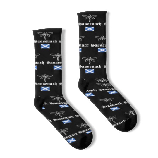 Sassenach Outlander Celtic Gaelic Dragonfly Socks