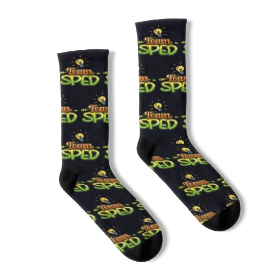 Team Sped Awareness Special Education Teacher Socks