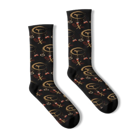 Winter dreamcatcher Christmas Karate Socks