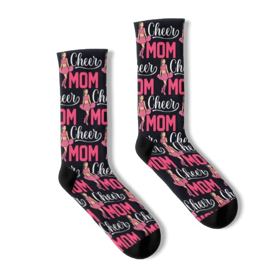 Womens Cheer Mom Gymnastics Cheerleading Mom Squad Socks