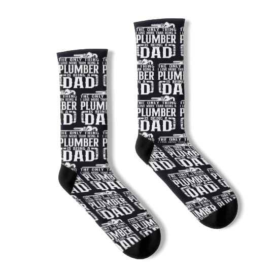 Plumbing Plumber Dad Vintage The Socks