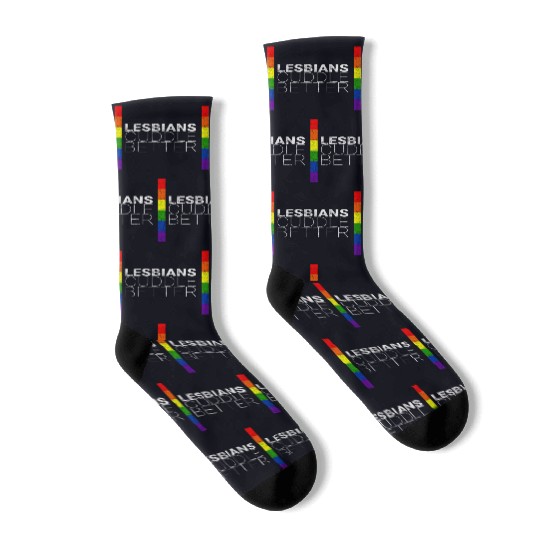 Lesbians Cuddle Better 3 Socks