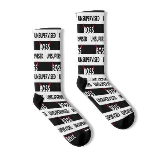 UNSUPERVISED BOSS FUNNY CUTE DESIGN Socks