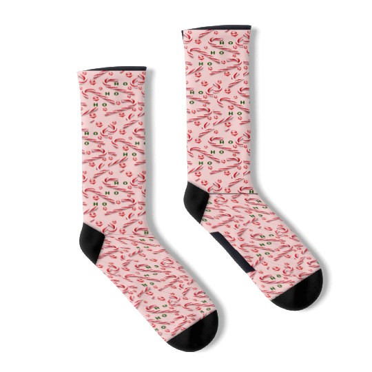 Funny Christmas Candy Canes Socks