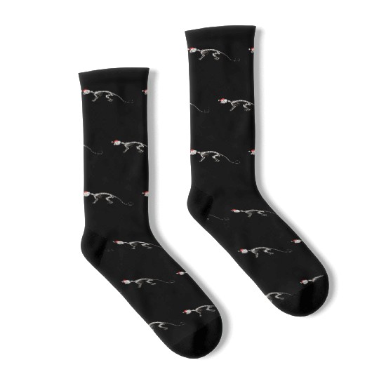 Opossum Christmas, Opossum Skeleton Socks