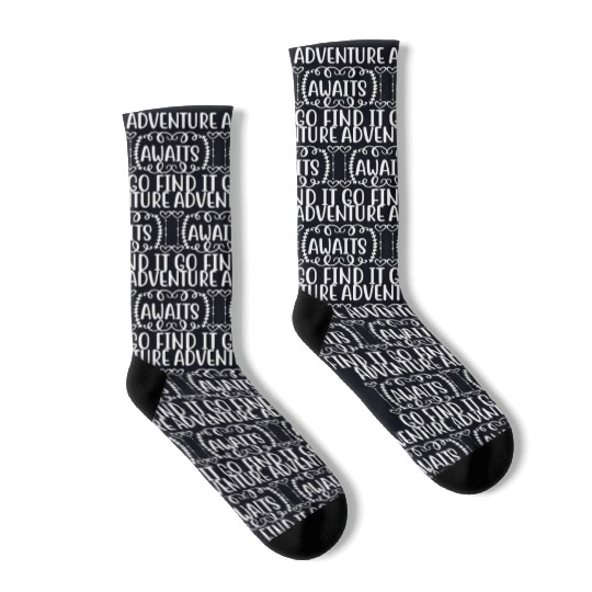 adventure awaits go find it Socks