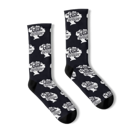 Black Queen With Architecture Doctorate Phd Socks