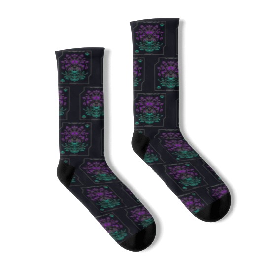 Alien art Ace of Spades Socks