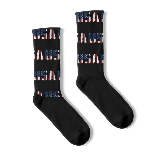 Usa Patriotic America US American Socks