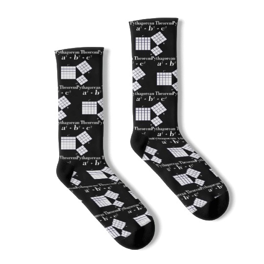 Nerdy Pythagorean Theorem Triangles Math Teacher Socks