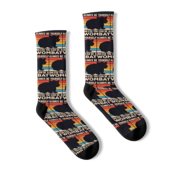 Native Australian Animal Lovers Cute Wombat Socks
