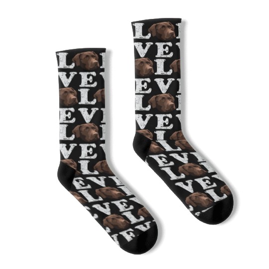 I Love My Chocolate Lab Labrador Retriever Dog Socks