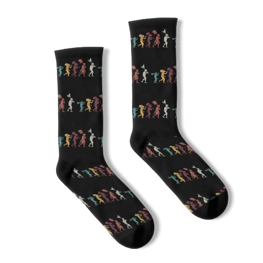 Guitar Players Retro Music Guitarist Socks