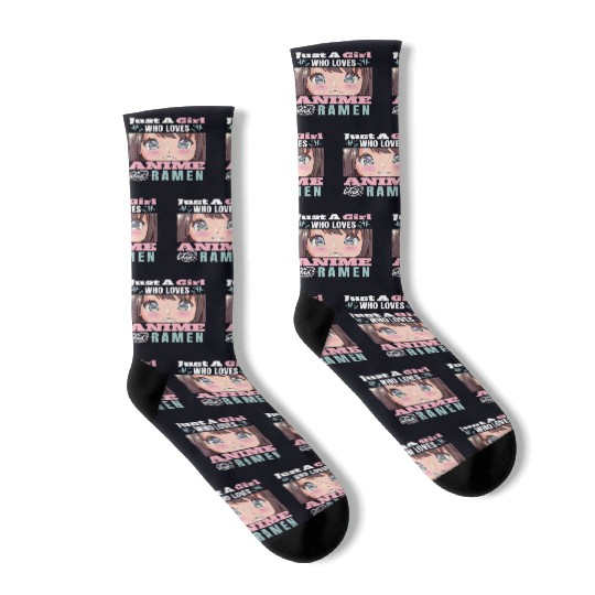 Anime Ramen Girl Embrace Socks