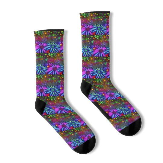 Psychedelic flowers Socks