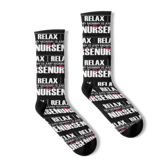 Relax Nurse Nursing Student Teacher Gift Ideas Socks