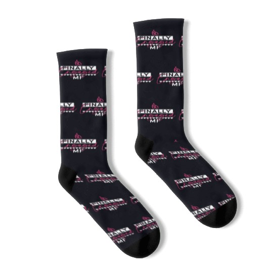 Finally Engaged MF - Bride Bachelorette Party Socks