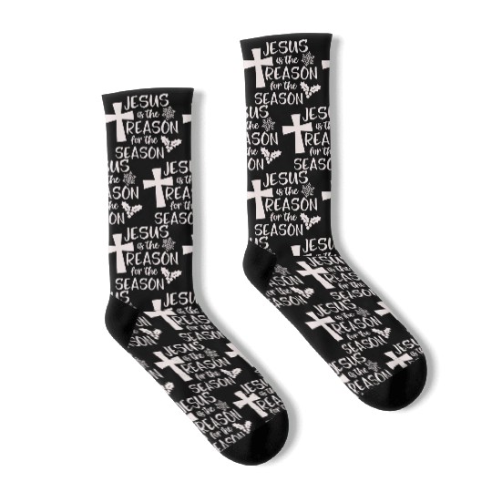 Jesus is The Reason for the Season Candy Christian Socks