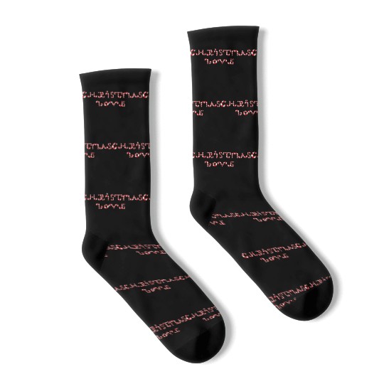 Christmas Love candy canes Socks