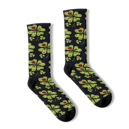 Ladybug St. Patricks Day Bug Catcher Entomologist Socks