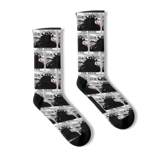 The Devil Tarot Card Funny Cat Tarot Card A Tarot Socks