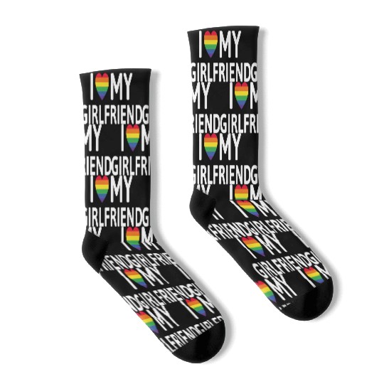 I Love My Girlfriend Socks