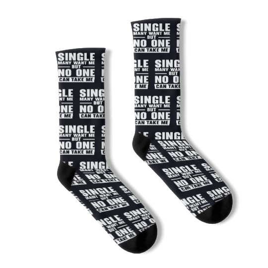 Single Relationship Solo Independent Single Quotes Socks