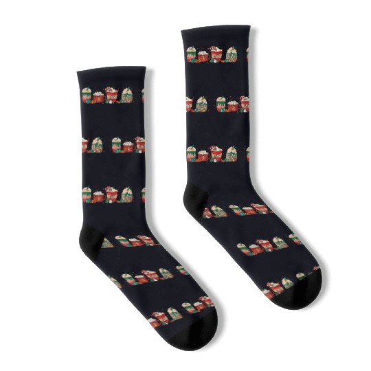 Christmas Coffee Cup Socks