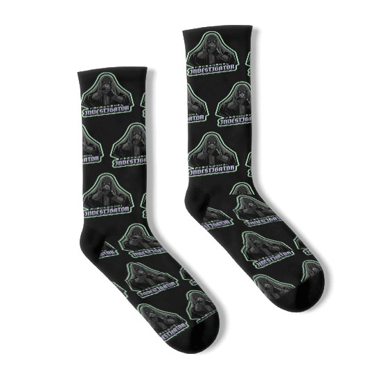 Ghost Hunting Paranormal Investigator Socks