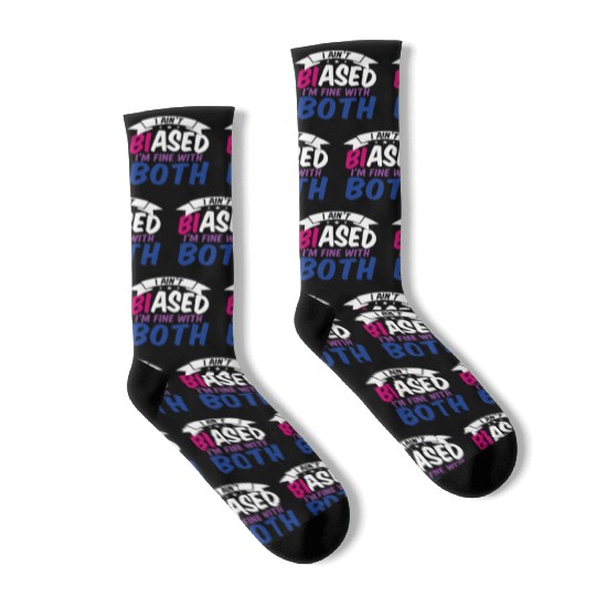 I Ain't Biased Bi Bisexual Pride Socks