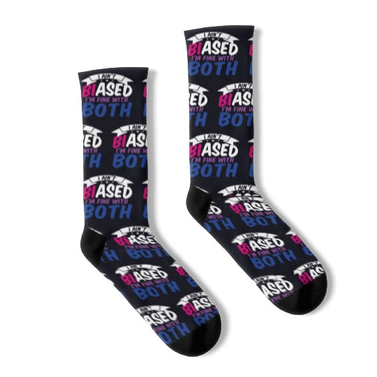 I Ain't Biased Bi Bisexual Pride Socks