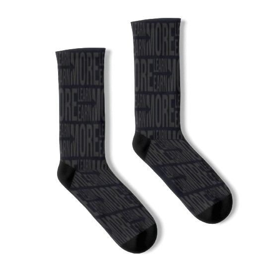 Learn More, Earn More - Money, Hustle, Success Socks