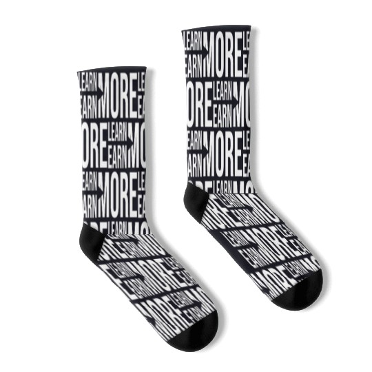 Learn More, Earn More - Money, Hustle, Success Socks