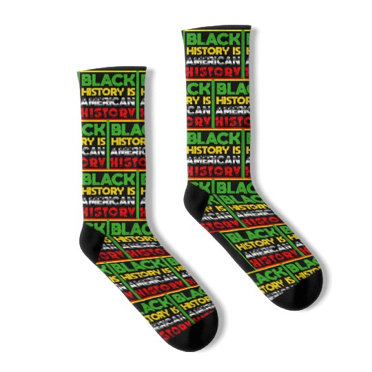 Black History Is American History Socks