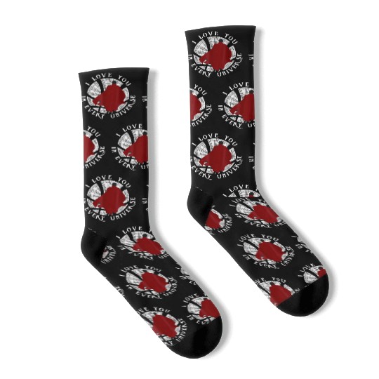 I Love You In Every Universe Father's Day Valentin Socks