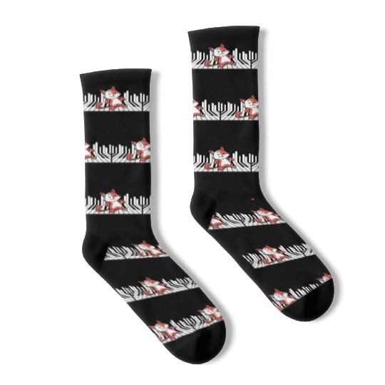 Piano Cat Musician Musical Instrument Pianist Socks