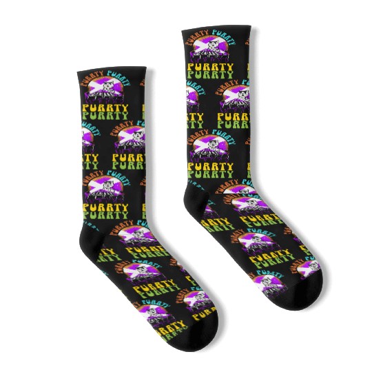 Purrty Piano Cat Musician Musical Pianist Music Socks