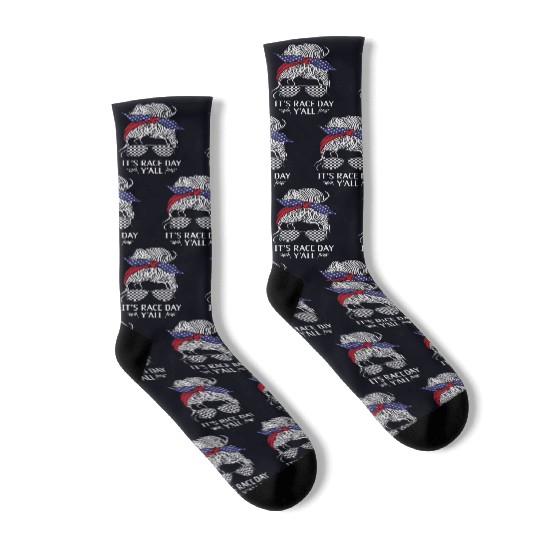 Drag Racing Race Car Girl Socks