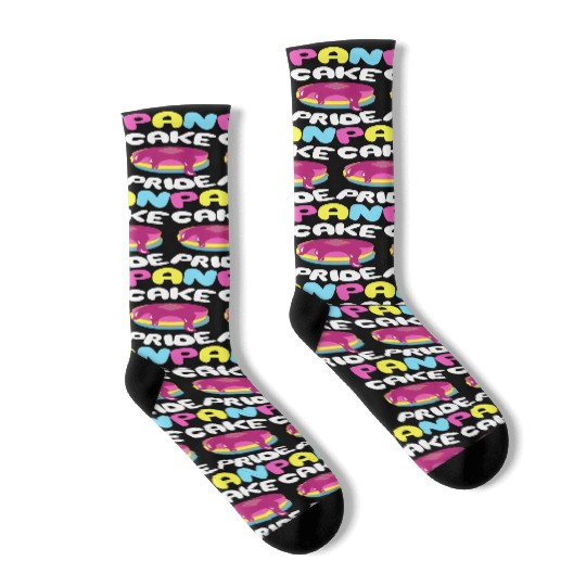 Pan Cake Pride Pansexual Pride Month LGBTQ Socks
