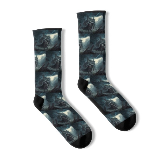 Death Knight in Thunderstorm Socks