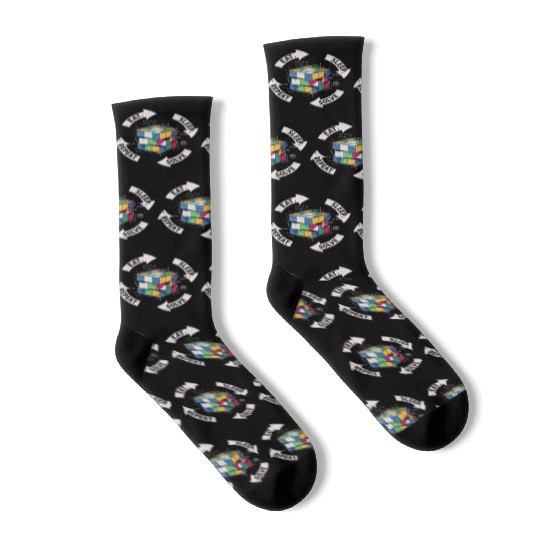 Eat Sleep Solve Repeat Math Speed Cubing Genie Socks