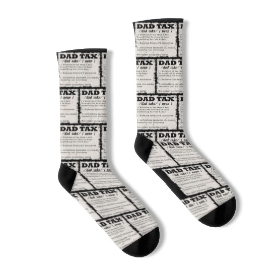 Vintage Dad Tax Definition Men Funny Father's Day Socks