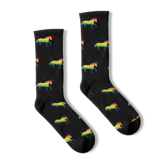 LGBT Unicorn Rainbow Flag Socks