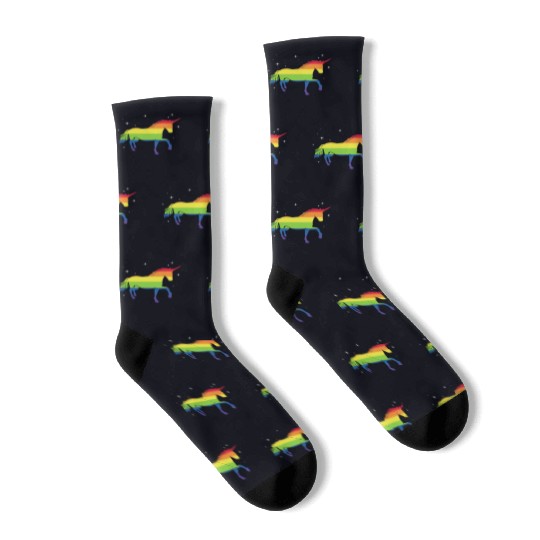LGBT Unicorn Rainbow Flag Socks
