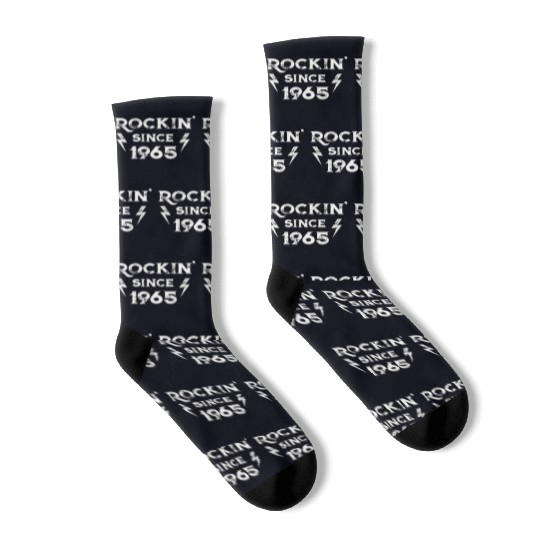 57 Year Old: Classic Rock 1965 57th Birthdayfantas Socks