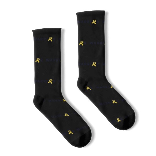 Childhood Cancer Warrior Boys Men Gold Ribbon Socks